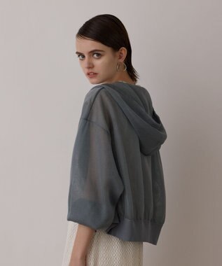 GRACE CONTINENTAL シアーニットパーカー グレー