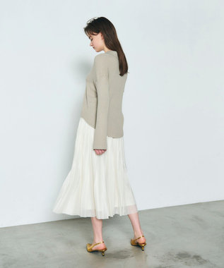 GRACE CONTINENTAL トリコットプリーツスカート キナリ