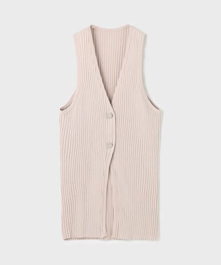 GRACE CONTINENTAL リブニットベスト ベージュ