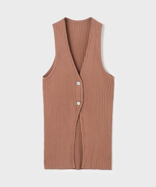 GRACE CONTINENTAL リブニットベスト ブラウン