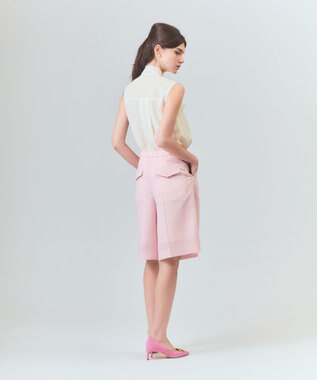GRACE CONTINENTAL リネンライクシアーパンツ ピンク