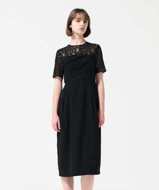 GRACE CONTINENTAL タックドレープコクンドレス ブラック