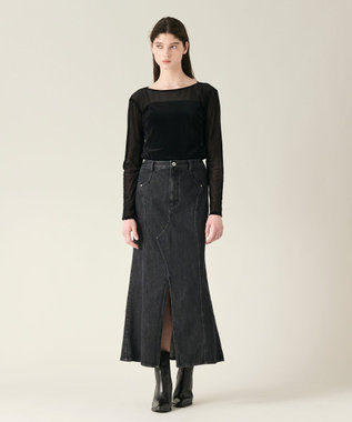 GRACE CONTINENTAL ベロアカットトップ ブラック