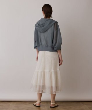 GRACE CONTINENTAL シアーニットパーカー グレー