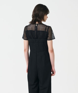 GRACE CONTINENTAL サイドラインサロペ ブラック