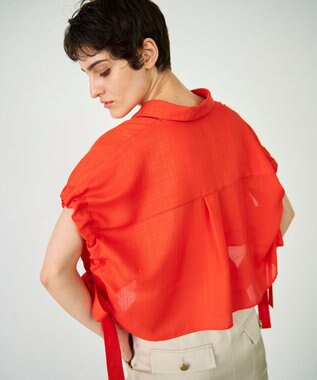 GRACE CONTINENTAL ショートポンチョシャツ オレンジ