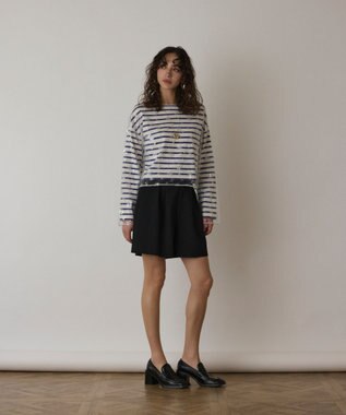 GRACE CONTINENTAL バスクボーダートップ ブルー