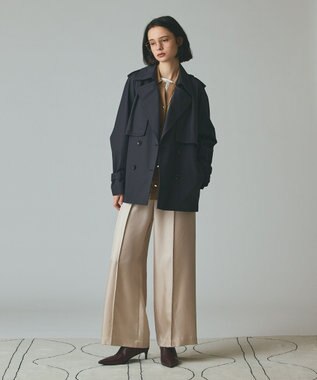 GRACE CONTINENTAL シルクツイルイージーパンツ ベージュ