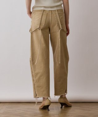 GRACE CONTINENTAL サス付zipデニムパンツ ベージュ