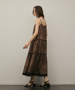 GRACE CONTINENTAL キカプリントキャミワンピース ブラウン