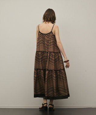 GRACE CONTINENTAL キカプリントキャミワンピース ブラウン