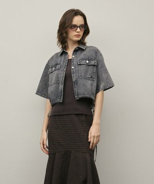 GRACE CONTINENTAL ハーフスリーブデニムシャツ