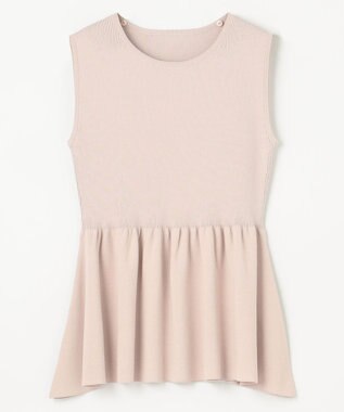 GRACE CONTINENTAL 刺繍ケープニットトップ ベージュ