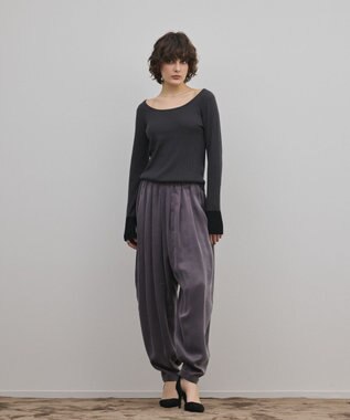 GRACE CONTINENTAL フィブリルバルーンパンツ チャコール
