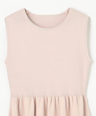 GRACE CONTINENTAL 刺繍ケープニットトップ ベージュ