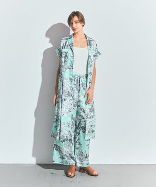 GRACE CONTINENTAL リゾートプリントツイルドレス