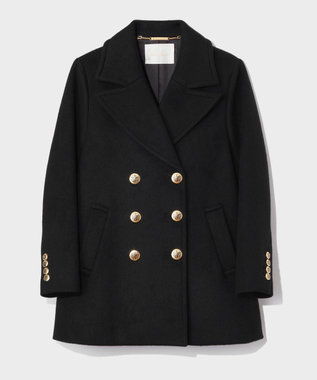 GRACE CONTINENTAL サイドスリットPコート ブラック