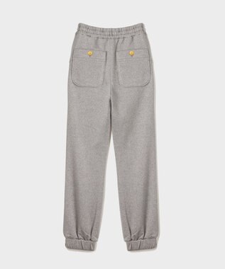 GRACE CONTINENTAL ラメ起毛裏毛トラックパンツ グレー
