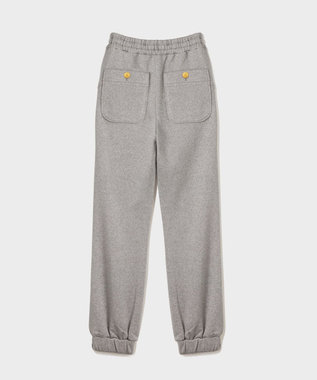 GRACE CONTINENTAL ラメ起毛裏毛トラックパンツ グレー