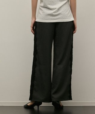 GRACE CONTINENTAL サイドレースパンツ チャコール