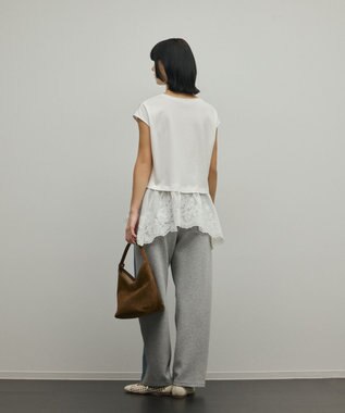 GRACE CONTINENTAL ヘムembカットトップ ホワイト