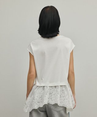 GRACE CONTINENTAL ヘムembカットトップ ホワイト