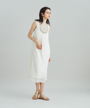 GRACE CONTINENTAL ビジューロングワンピース キナリ