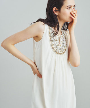 GRACE CONTINENTAL ビジューロングワンピース キナリ