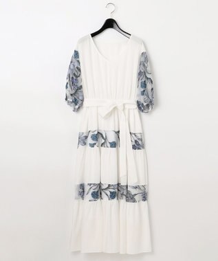 フラワー刺繍ティアードワンピース Grace Continental Grace Continental グレースコンチネンタル 通販