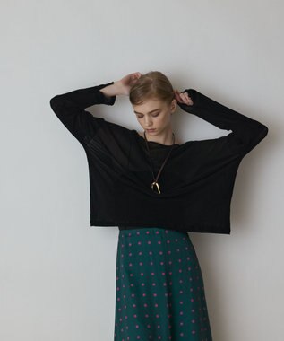 GRACE CONTINENTAL フロッキーオーバーカットトップ ブラック