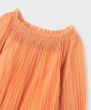 GRACE CONTINENTAL チュールプリーツトップ オレンジ