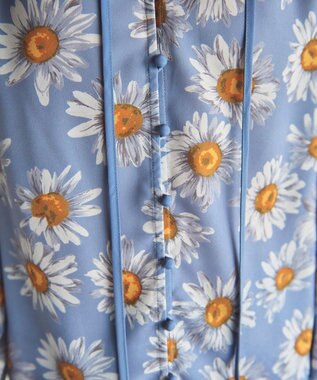 GRACE CONTINENTAL マーガレットフラワープリントブラウス ブルー