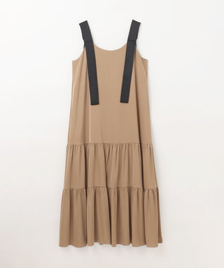 GRACE CONTINENTAL ティアードロングワンピース ブラウン