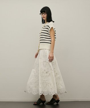 GRACE CONTINENTAL ブークレニットベスト バイカラー