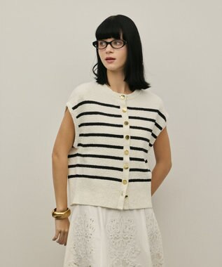 GRACE CONTINENTAL ブークレニットベスト バイカラー