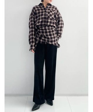 GRACE CONTINENTAL ストール付チェックシャツ チェック