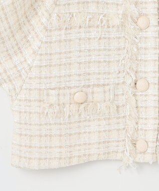 GRACE CONTINENTAL フリンジドルマンジャケット キナリ