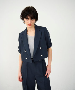 GRACE CONTINENTAL ショートテーラージャケット ネイビー