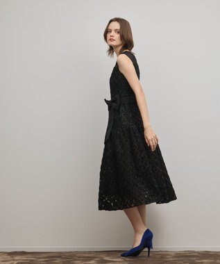 GRACE CONTINENTAL コード刺繍ワンピース ブラック