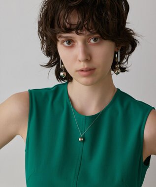 GRACE CONTINENTAL ステッチカットワンピース グリーン