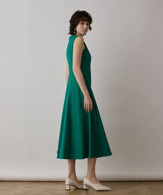 GRACE CONTINENTAL ステッチカットワンピース グリーン