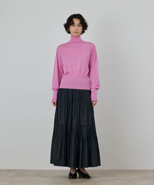 GRACE CONTINENTAL カシミヤ混ニットトップ ピンク