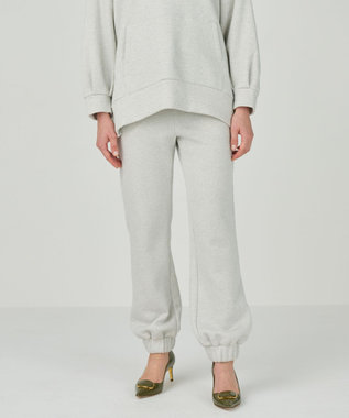 GRACE CONTINENTAL ラメ起毛裏毛トラックパンツ ホワイト