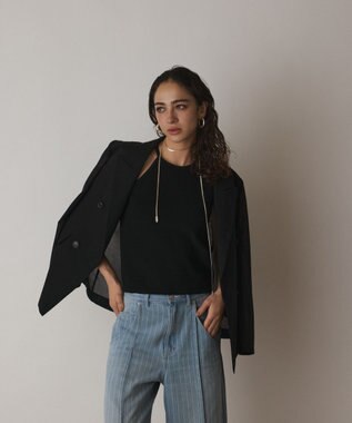 GRACE CONTINENTAL シアーテーラードジャケット ブラック