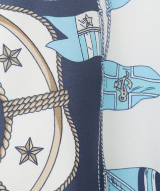 GRACE CONTINENTAL マリンスカーフコンビシャツ ブルー