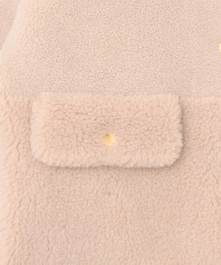 GRACE CONTINENTAL ノーカラーボアムートンコート ベージュ