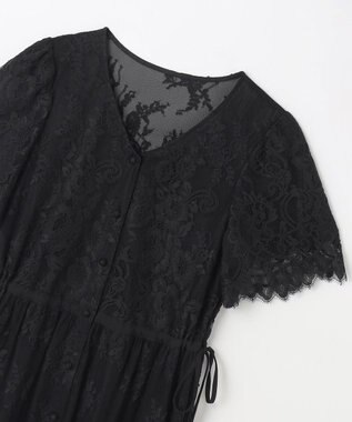 GRACE CONTINENTAL レースドロストワンピース ブラック
