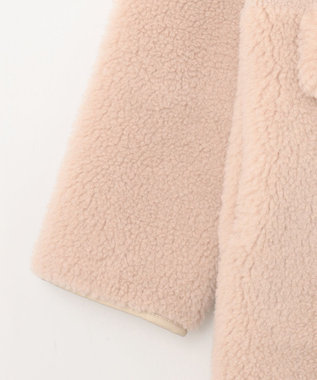 GRACE CONTINENTAL ノーカラーボアムートンコート ベージュ