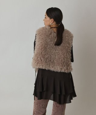 GRACE CONTINENTAL ショ－トファ－ジレ ベージュ