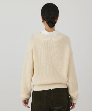 GRACE CONTINENTAL シャツカラーニットトップ キナリ